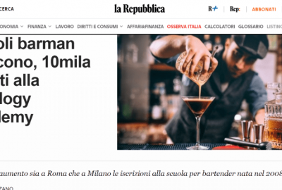 Repubblica.it parla di MIXOLOGY Academy