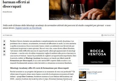 Repubblica parla di MIXOLOGY Academy