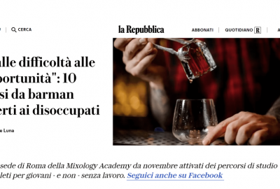Repubblica parla di MIXOLOGY Academy